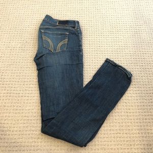 Straight Leg Dark Denim Jeans